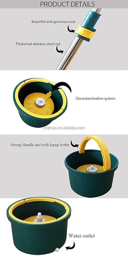 Spin Mop with Bucket – 2-in-1 Vacuum & Mopping Power