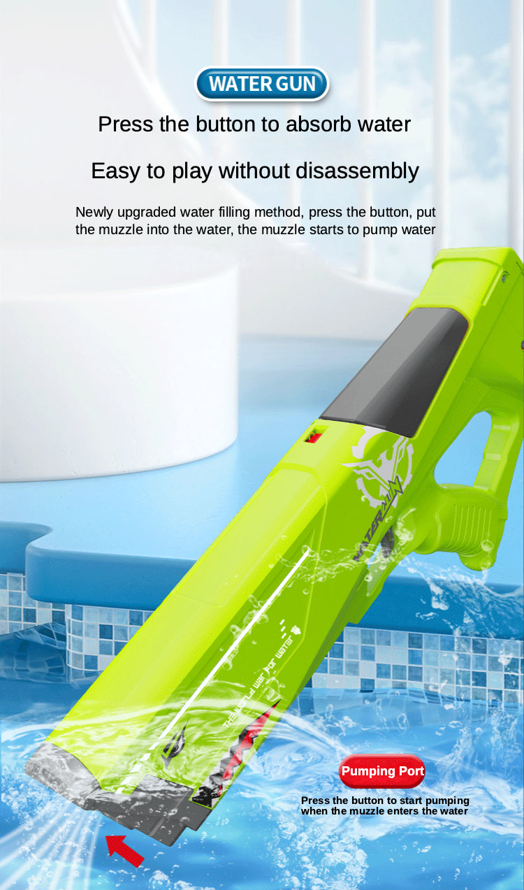 Electric Water Gun | High-Speed Firing & Long-Range Fun!